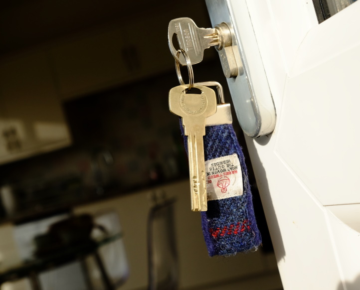 Harris tweed keyring NEW